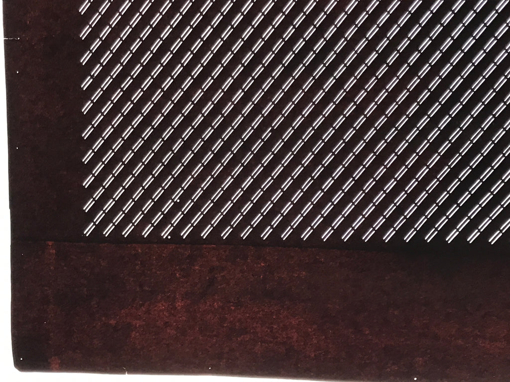 Antique Japanese Katagami Kimono Paper Stencil Katazome Diagonal Lines 4Y660