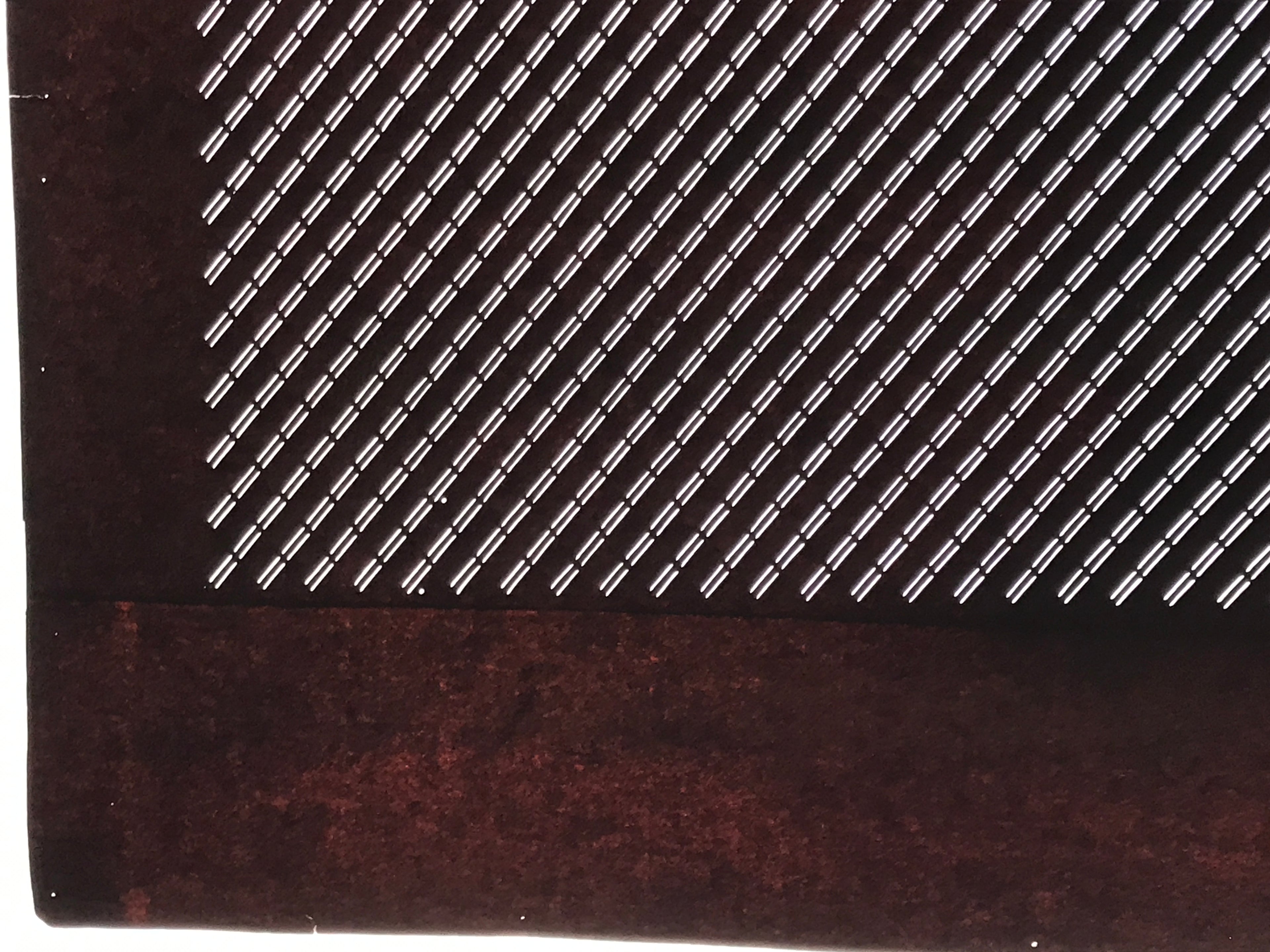 Antique Japanese Katagami Kimono Paper Stencil Katazome Diagonal Lines 4Y660