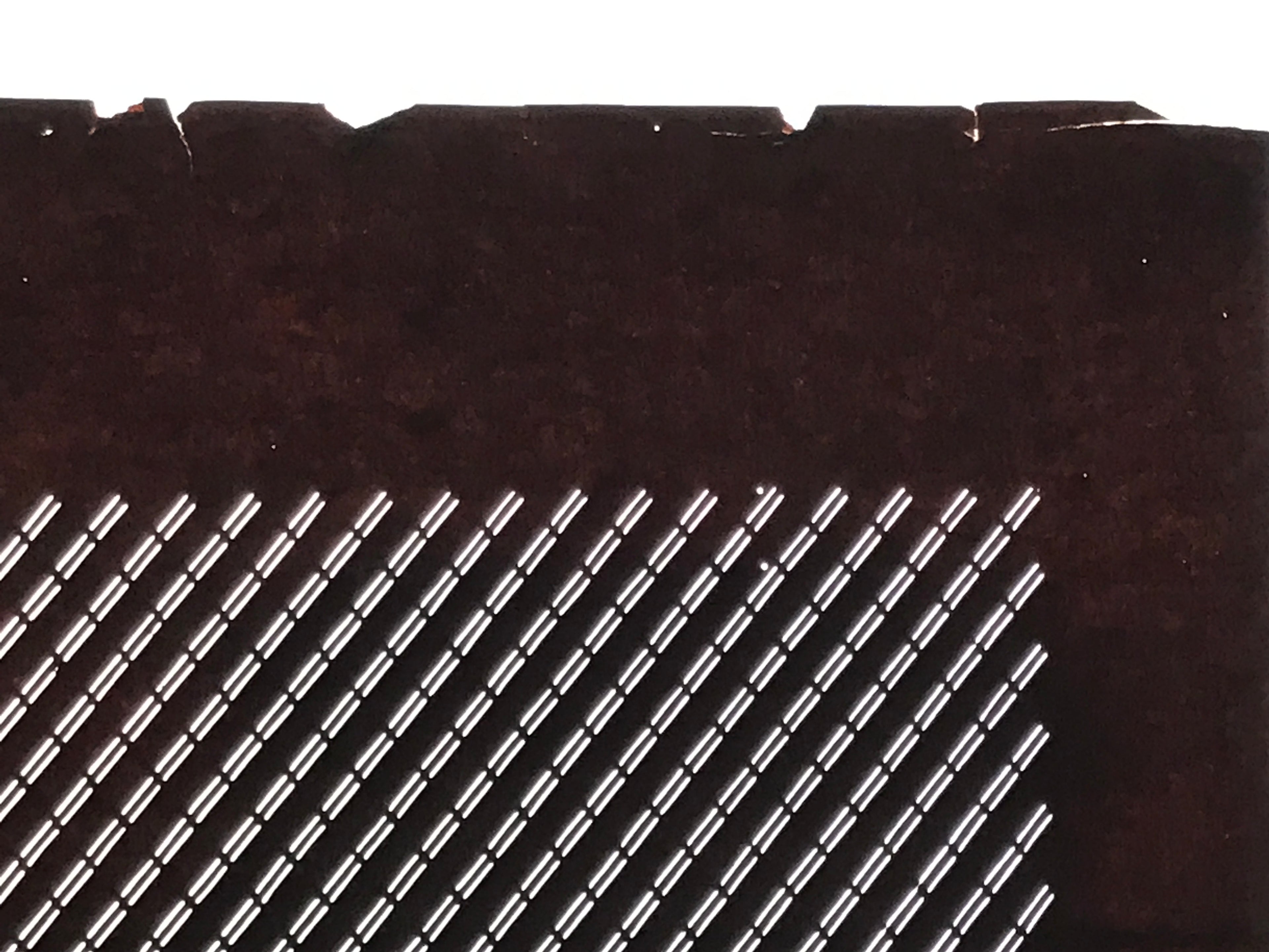 Antique Japanese Katagami Kimono Paper Stencil Katazome Diagonal Lines 4Y660