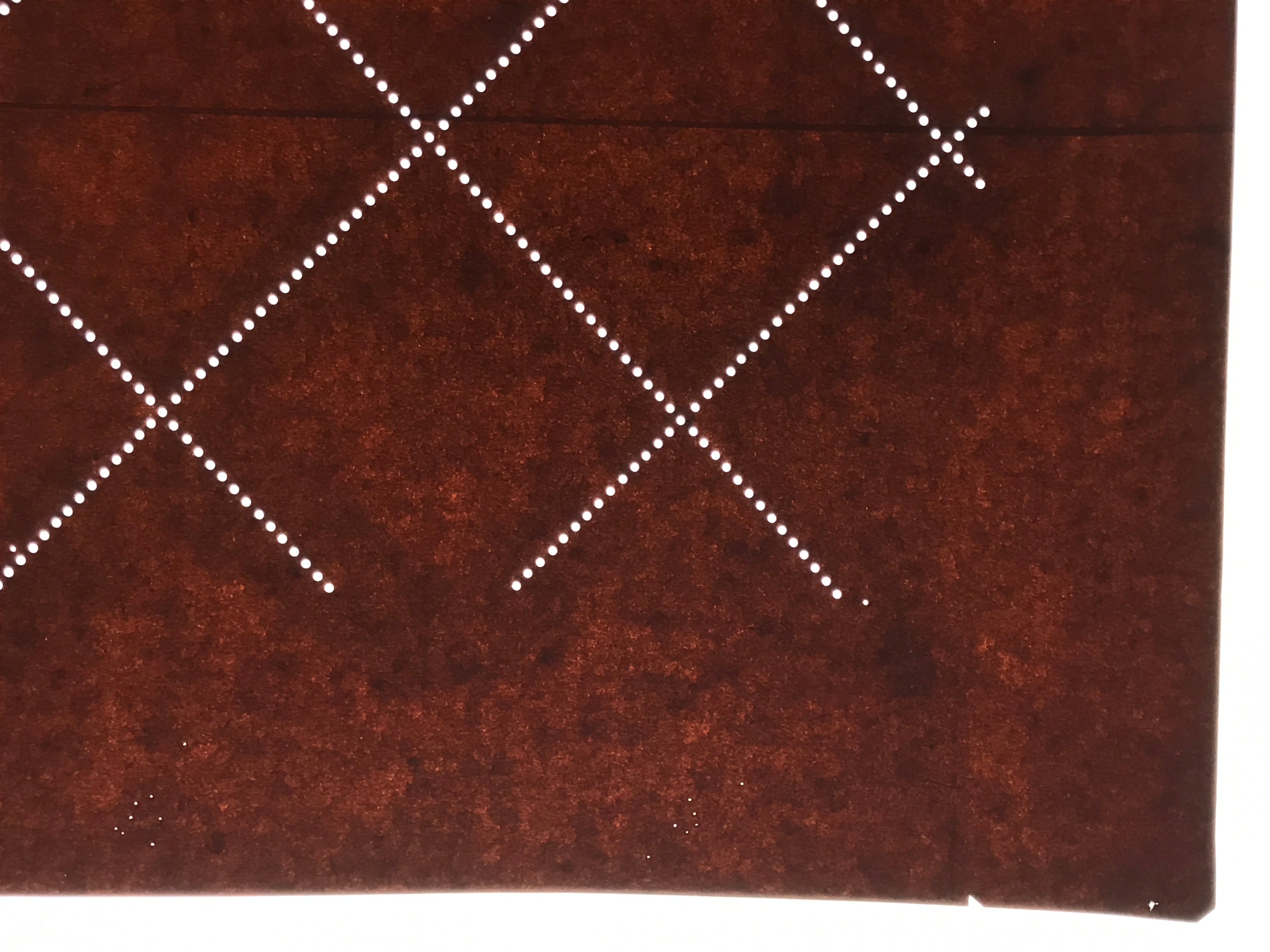 Antique Japanese Katagami Kimono Paper Stencil Katazome Diamond Dot Lines 4Y701