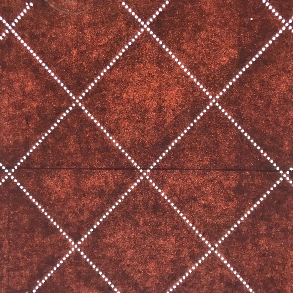 Antique Japanese Katagami Kimono Paper Stencil Katazome Diamond Dot Lines 4Y701
