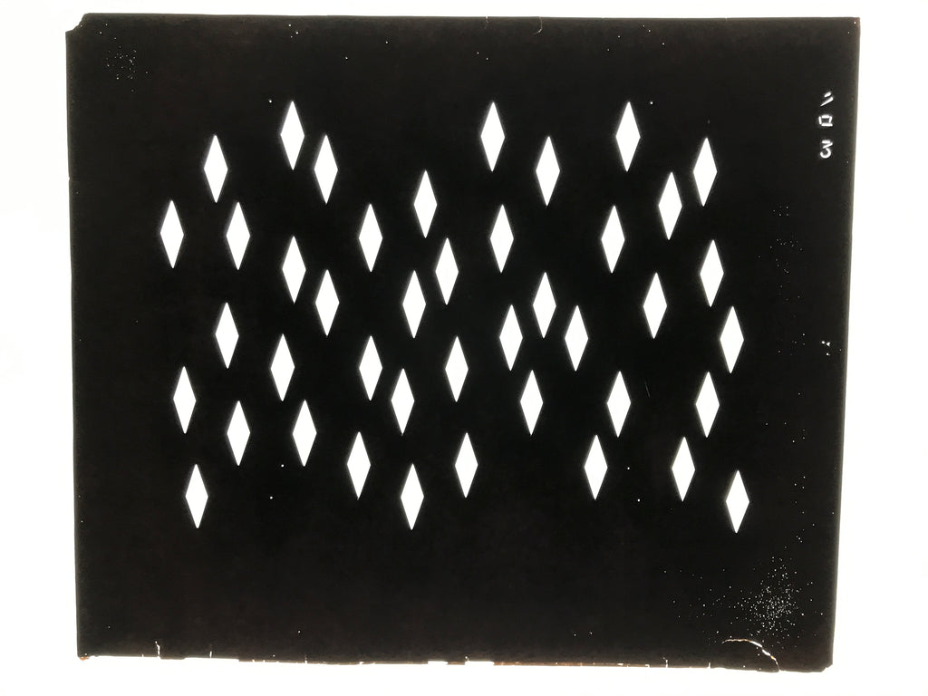 Antique Japanese Katagami Kimono Paper Stencil Katazome Diamond Pattern 4Y674