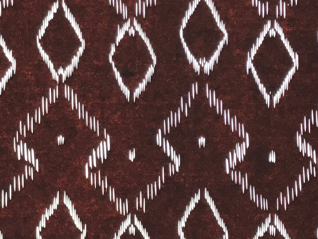 Antique Japanese Katagami Kimono Paper Stencil Katazome Diamond Pattern 4Y691