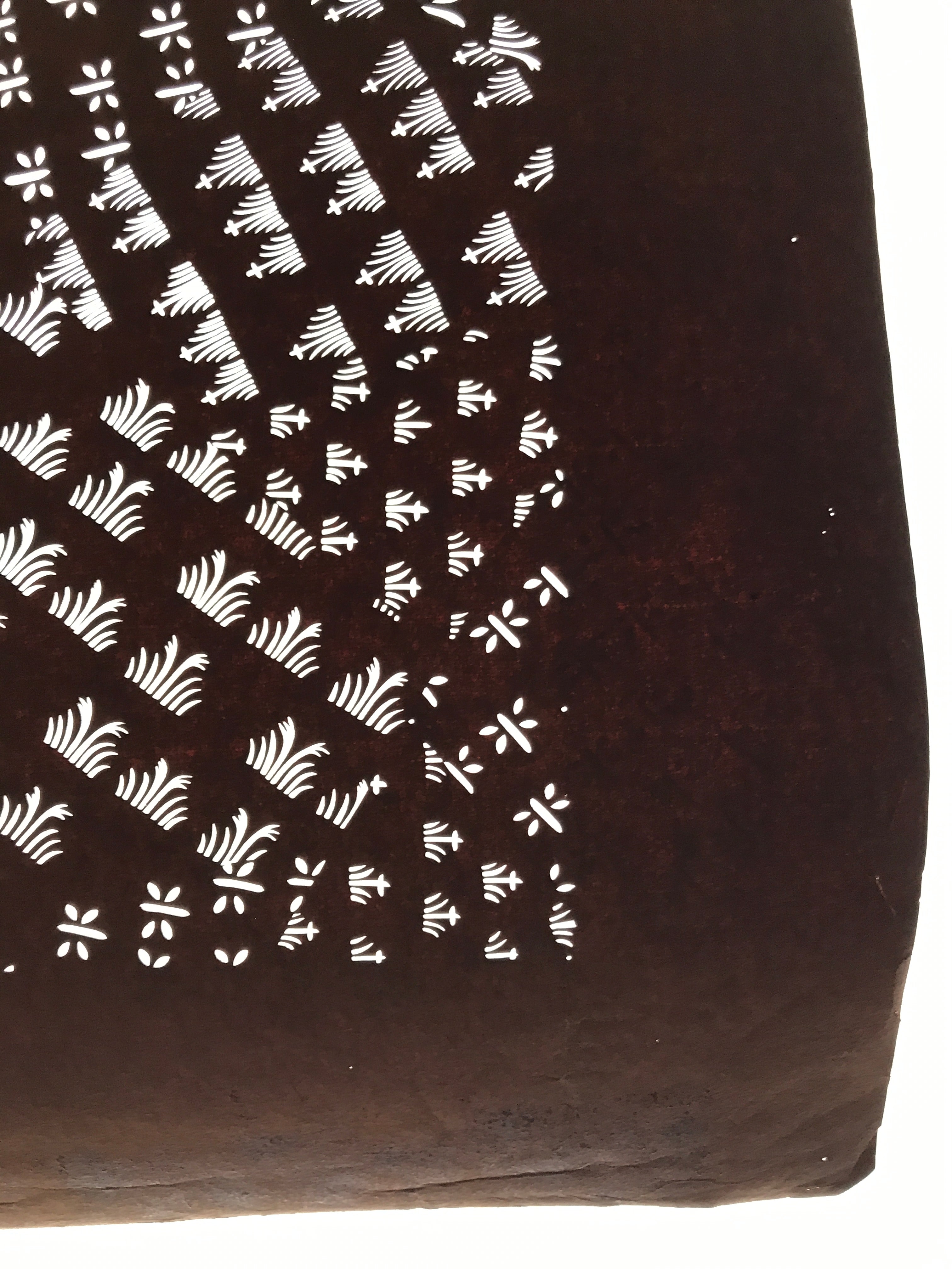 Antique Japanese Katagami Kimono Paper Stencil Katazome Dragonflies Grass 4Y639