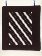 Antique Japanese Katagami Kimono Paper Stencil Katazome Elegant Stripes 4Y612