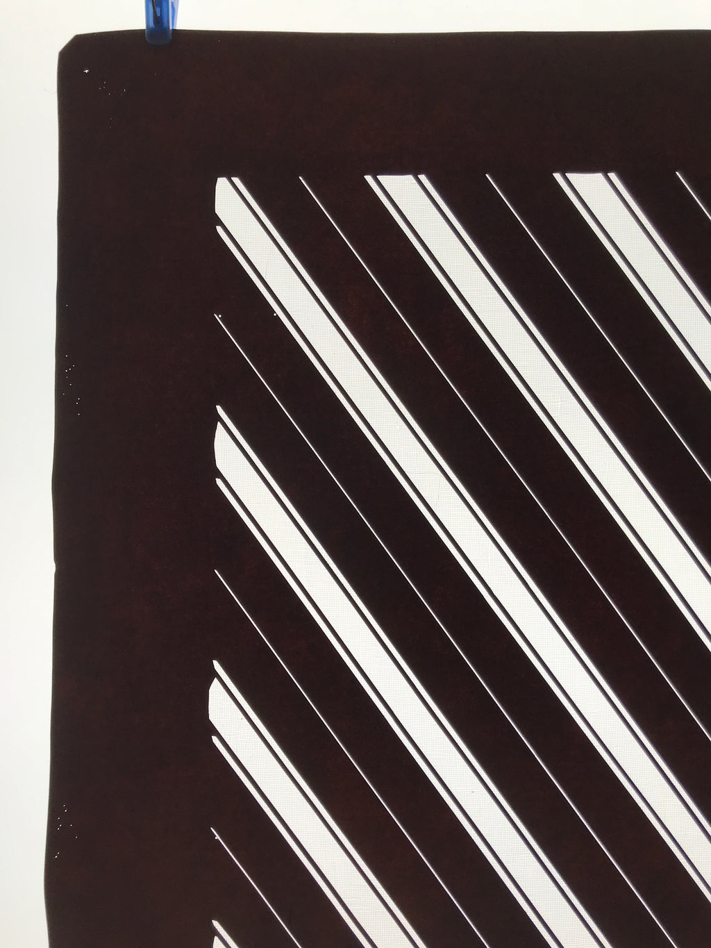 Antique Japanese Katagami Kimono Paper Stencil Katazome Elegant Stripes 4Y612
