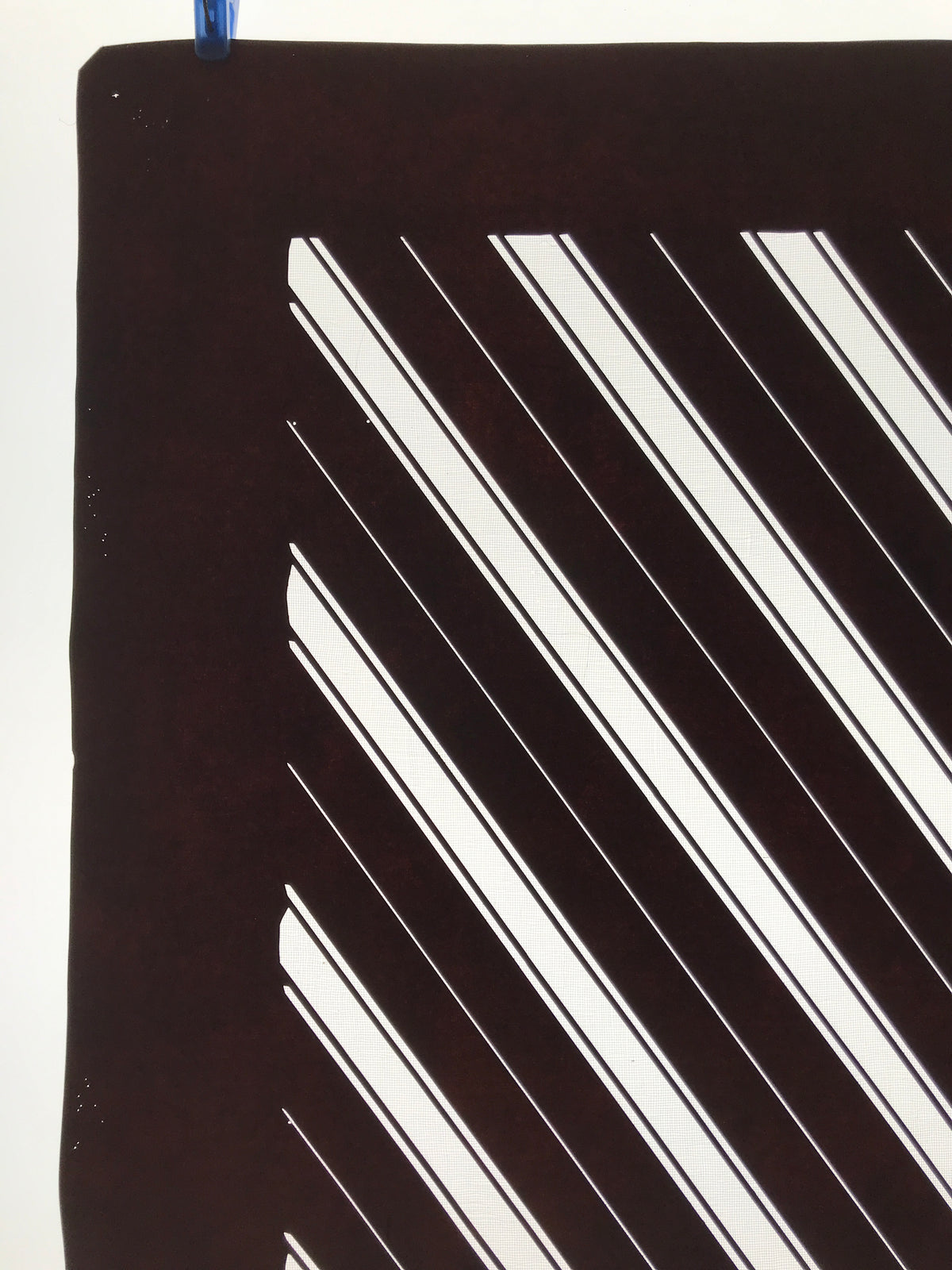 Antique Japanese Katagami Kimono Paper Stencil Katazome Elegant Stripes 4Y612