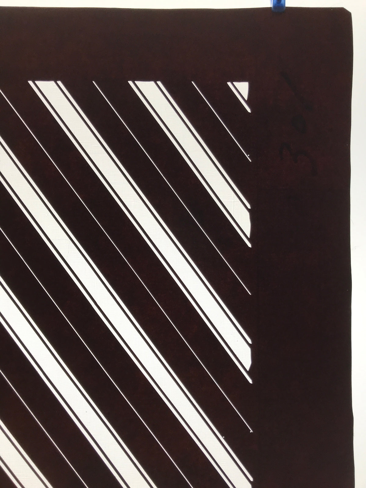 Antique Japanese Katagami Kimono Paper Stencil Katazome Elegant Stripes 4Y612