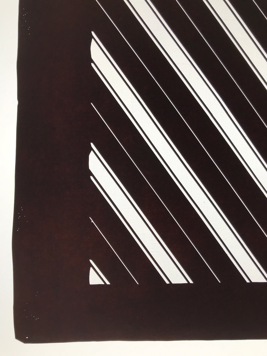 Antique Japanese Katagami Kimono Paper Stencil Katazome Elegant Stripes 4Y612
