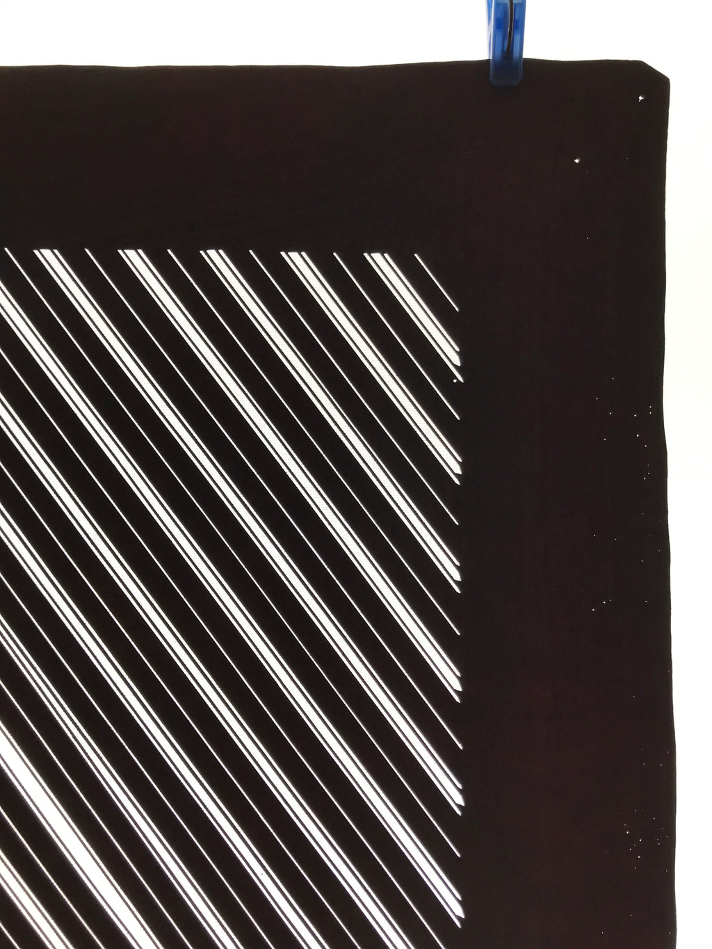 Antique Japanese Katagami Kimono Paper Stencil Katazome Elegant Stripes 4Y615