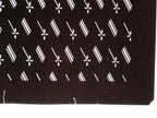 Antique Japanese Katagami Kimono Paper Stencil Katazome Floral Dash Line 4Y705