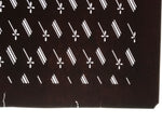 Antique Japanese Katagami Kimono Paper Stencil Katazome Floral Dash Line 4Y705