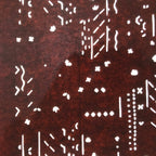 Antique Japanese Katagami Kimono Paper Stencil Katazome Floral Leaf Design 4Y598