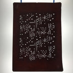 Antique Japanese Katagami Kimono Paper Stencil Katazome Floral Leaf Design 4Y598