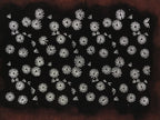 Antique Japanese Katagami Kimono Paper Stencil Katazome Floral Pattern 4Y663