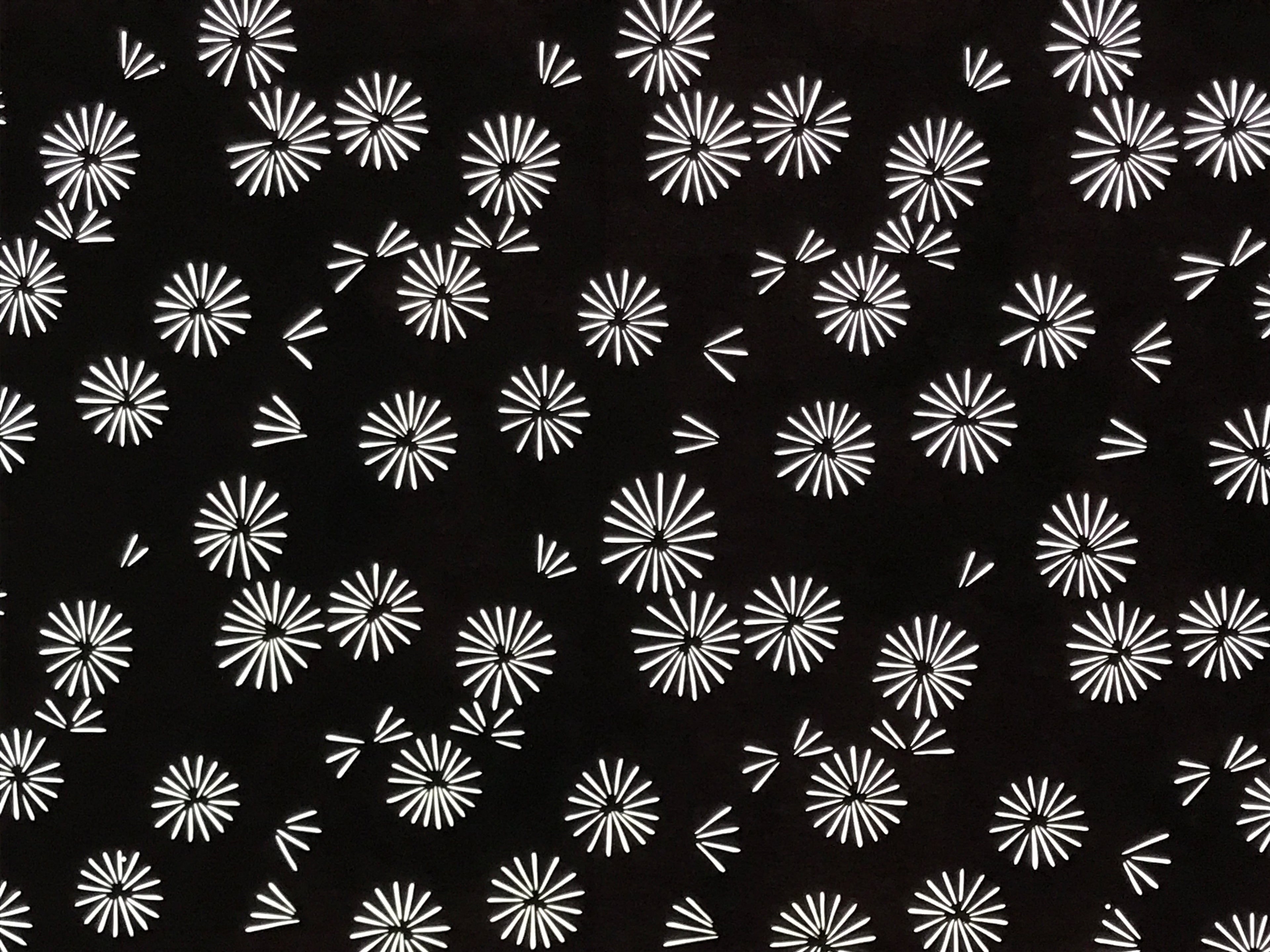 Antique Japanese Katagami Kimono Paper Stencil Katazome Floral Pattern 4Y665