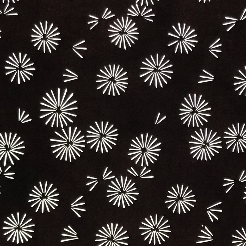 Antique Japanese Katagami Kimono Paper Stencil Katazome Floral Pattern 4Y665