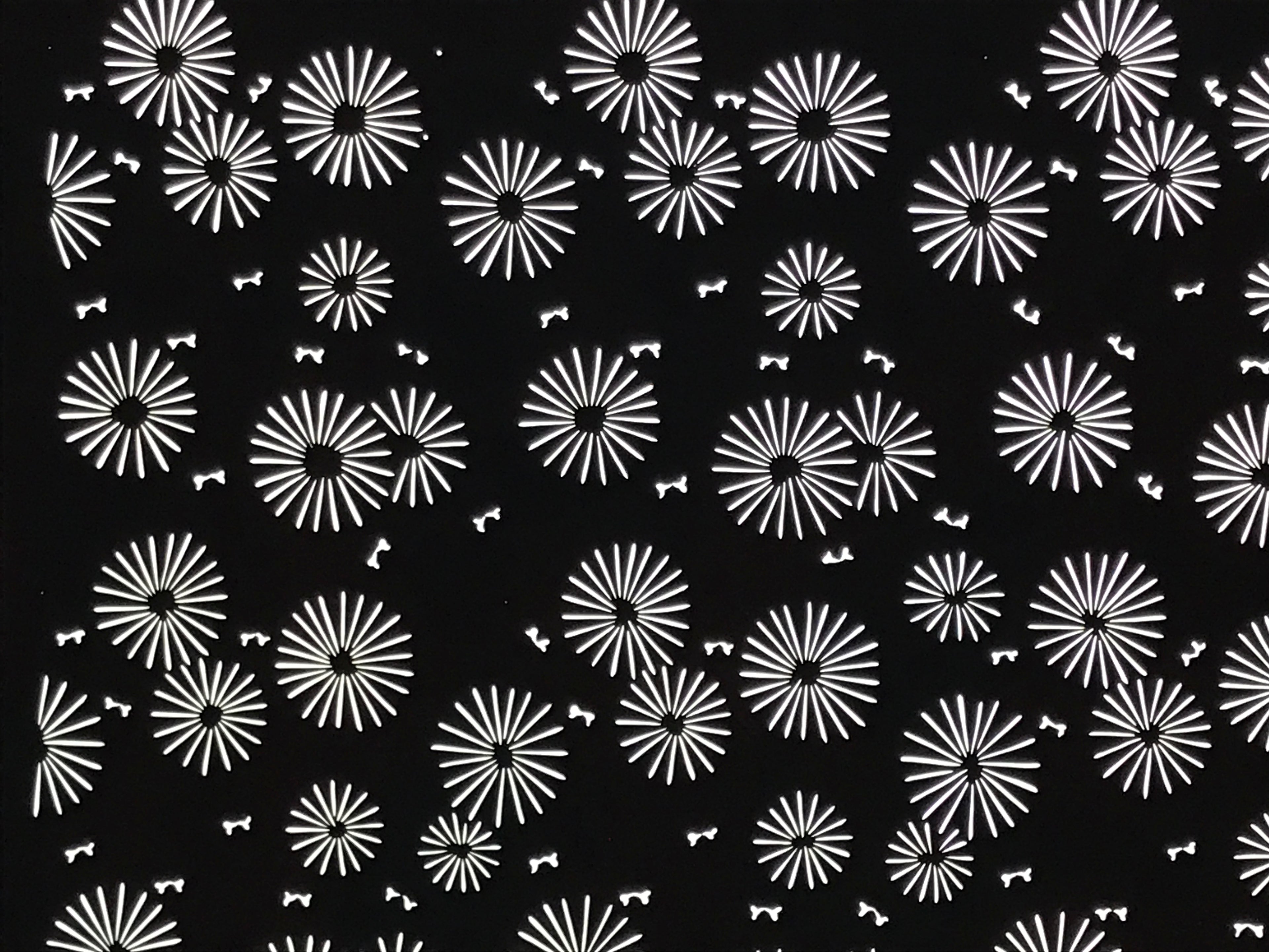 Antique Japanese Katagami Kimono Paper Stencil Katazome Floral Pattern 4Y666