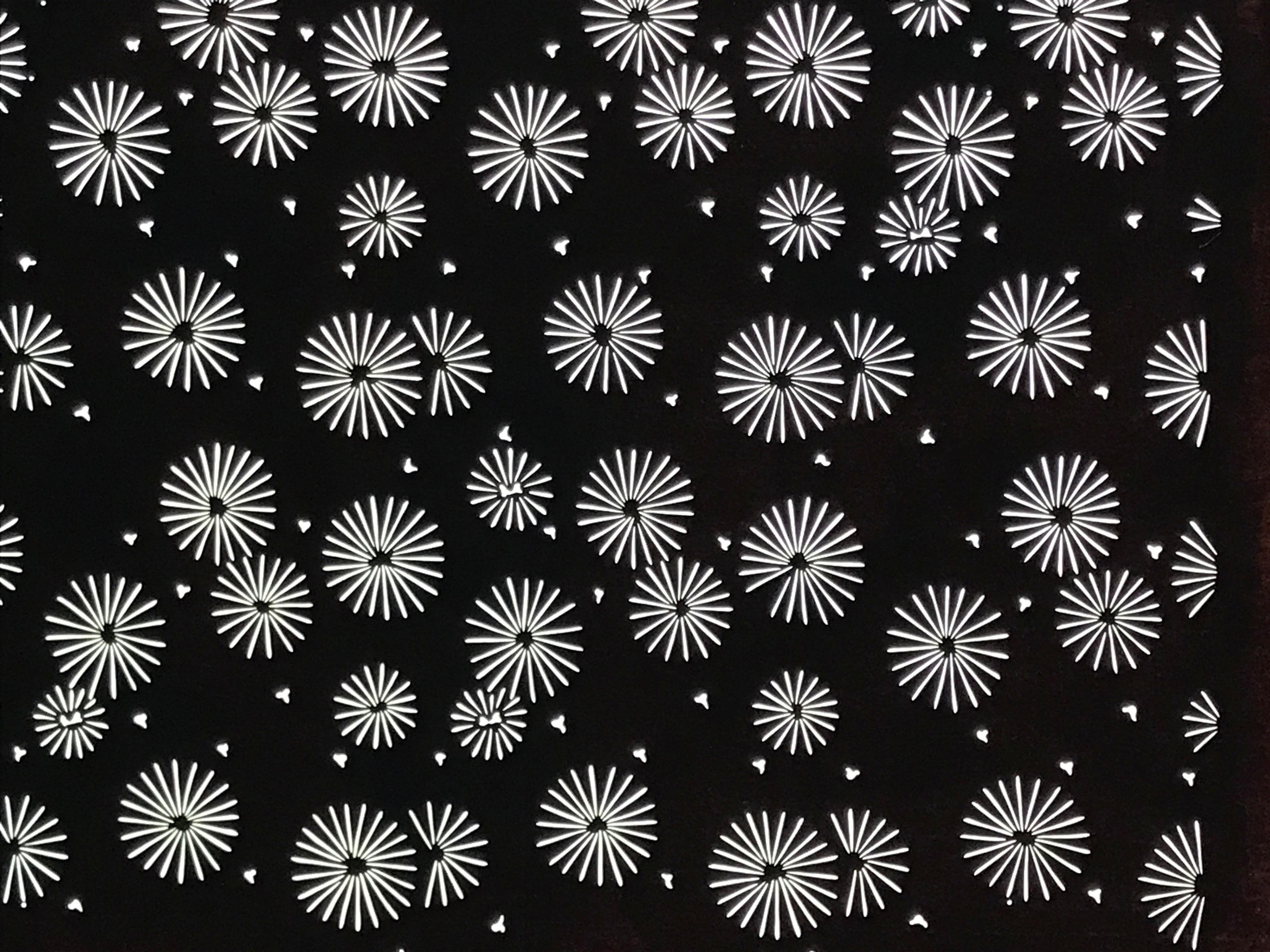 Antique Japanese Katagami Kimono Paper Stencil Katazome Floral Pattern 4Y667