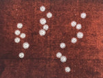 Antique Japanese Katagami Kimono Paper Stencil Katazome Floral Pattern 4Y686