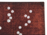 Antique Japanese Katagami Kimono Paper Stencil Katazome Floral Pattern 4Y686