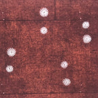 Antique Japanese Katagami Kimono Paper Stencil Katazome Floral Pattern 4Y687