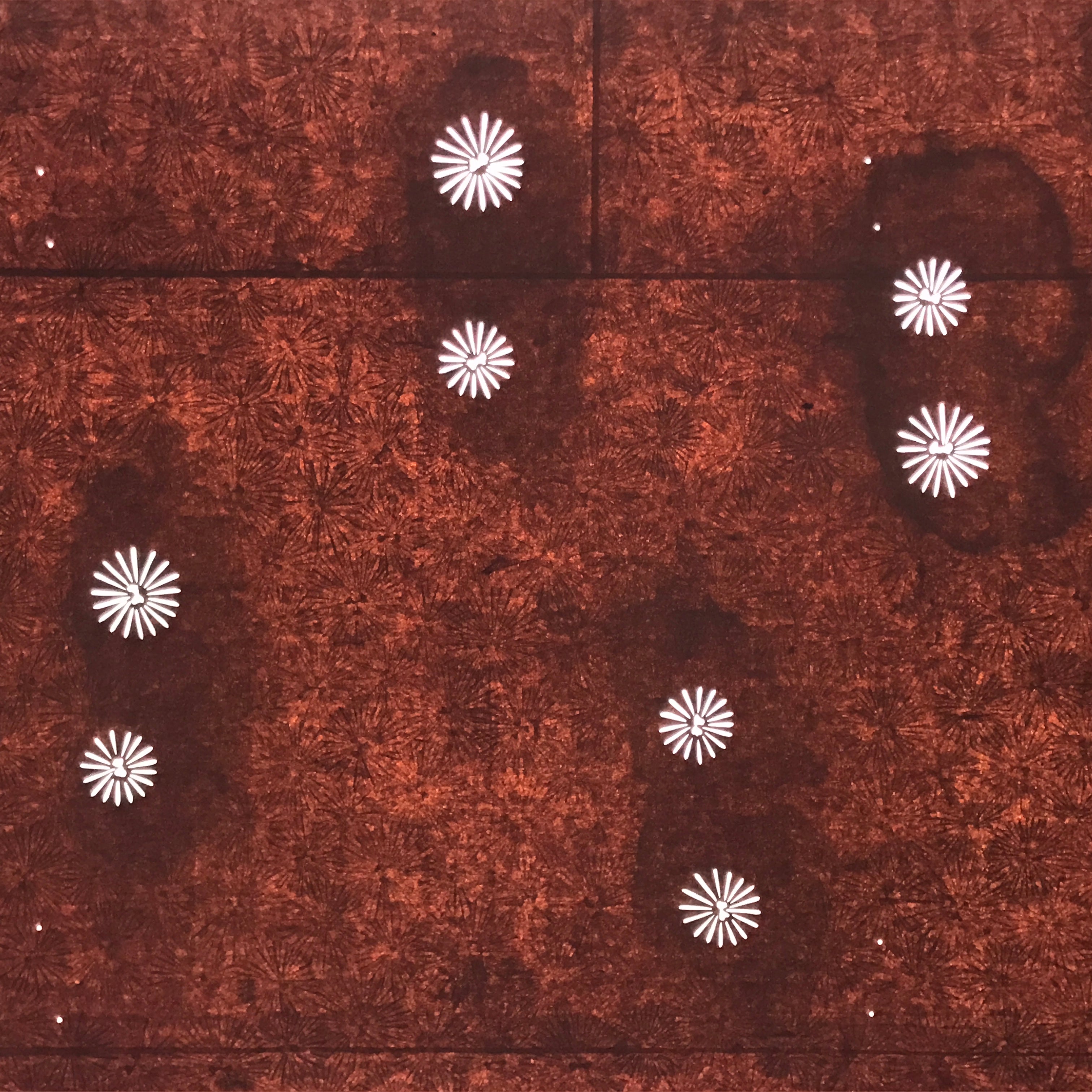 Antique Japanese Katagami Kimono Paper Stencil Katazome Floral Pattern 4Y688