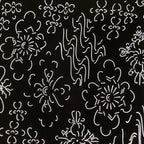 Antique Japanese Katagami Kimono Paper Stencil Katazome Floral Water Hishi 4Y599