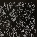 Antique Japanese Katagami Kimono Paper Stencil Katazome Floral Water Hishi 4Y599
