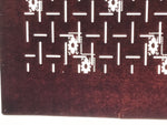 Antique Japanese Katagami Kimono Paper Stencil Katazome Floral Woven Lines 4Y672