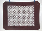 Antique Japanese Katagami Kimono Paper Stencil Katazome Flower Pattern 4Y513