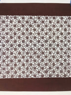 Antique Japanese Katagami Kimono Paper Stencil Katazome Flower Pattern 4Y513