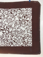 Antique Japanese Katagami Kimono Paper Stencil Katazome Flower Pattern 4Y518