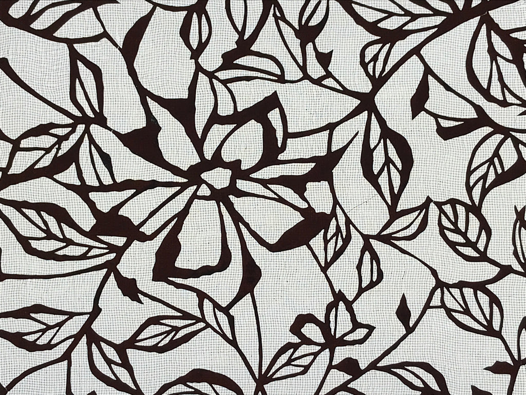 Antique Japanese Katagami Kimono Paper Stencil Katazome Flower Pattern 4Y518