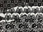 Antique Japanese Katagami Kimono Paper Stencil Katazome Flowers Design 4Y573