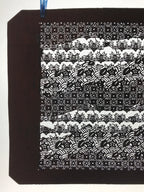 Antique Japanese Katagami Kimono Paper Stencil Katazome Flowers Design 4Y573