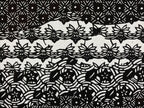 Antique Japanese Katagami Kimono Paper Stencil Katazome Flowers Design 4Y573