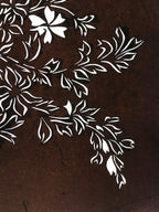 Antique Japanese Katagami Kimono Paper Stencil Katazome Flowers Design 4Y582