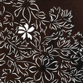 Antique Japanese Katagami Kimono Paper Stencil Katazome Flowers Design 4Y582