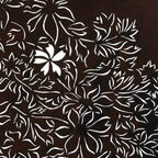 Antique Japanese Katagami Kimono Paper Stencil Katazome Flowers Design 4Y582