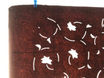 Antique Japanese Katagami Kimono Paper Stencil Katazome Flowers Karakusa 4Y634