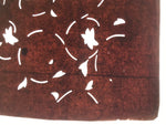 Antique Japanese Katagami Kimono Paper Stencil Katazome Flowers Karakusa 4Y634