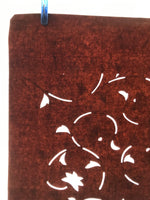 Antique Japanese Katagami Kimono Paper Stencil Katazome Flowers Karakusa 4Y635