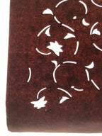 Antique Japanese Katagami Kimono Paper Stencil Katazome Flowers Karakusa 4Y635