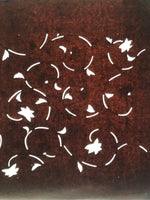 Antique Japanese Katagami Kimono Paper Stencil Katazome Flowers Karakusa 4Y635