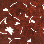 Antique Japanese Katagami Kimono Paper Stencil Katazome Flowers Karakusa 4Y635