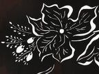 Antique Japanese Katagami Kimono Paper Stencil Katazome Flowers Leaves 4Y583
