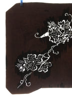Antique Japanese Katagami Kimono Paper Stencil Katazome Flowers Leaves 4Y583