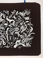 Antique Japanese Katagami Kimono Paper Stencil Katazome Flowers Plants 4Y541