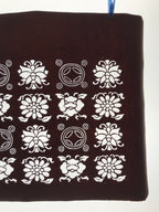 Antique Japanese Katagami Kimono Paper Stencil Katazome Flowers Shippo 4Y609